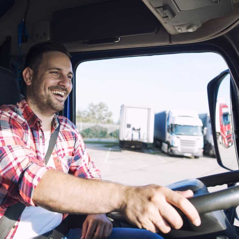 truck driver happy about dot physical exam